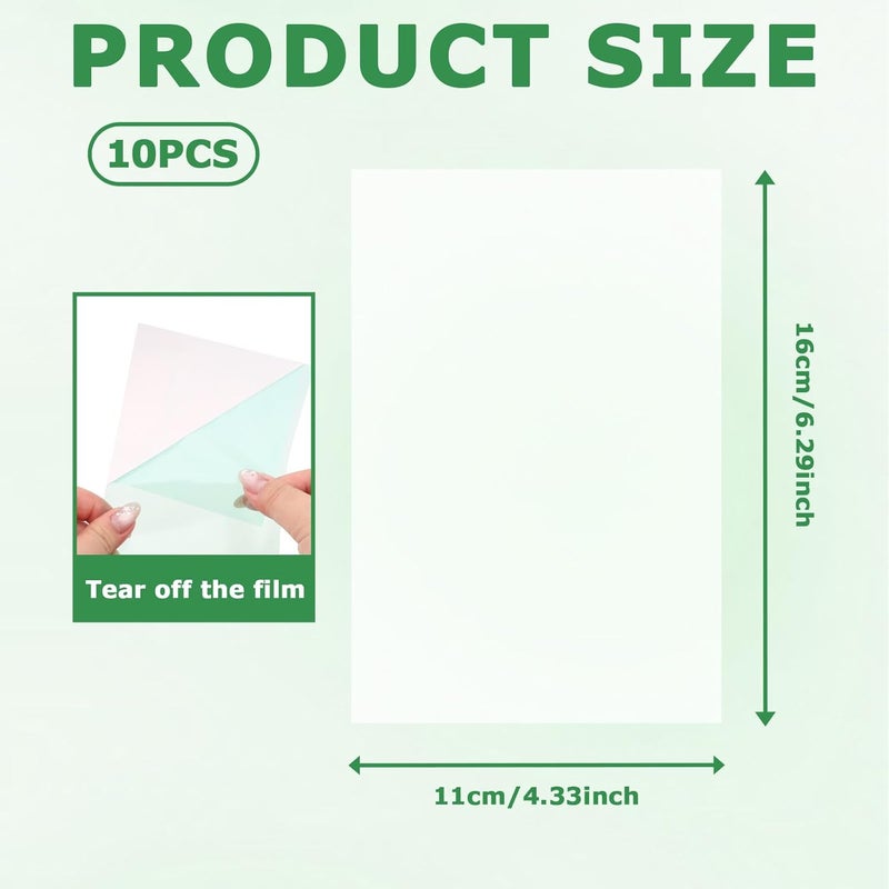 ECNHIVE 10PCS Heat Resistant Clear Acetate Sheets, 4.3x6.3-Inch Transparent Plastic Acetate Sheets for Card Making, Thin Acetate Sheet for Cricut/Printing/Cake Wraps - Image 2